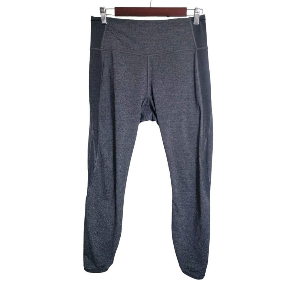 LULULEMON Pants Womens 10 Black HIT IT High Rise Mesh 26" Athleisure T60416